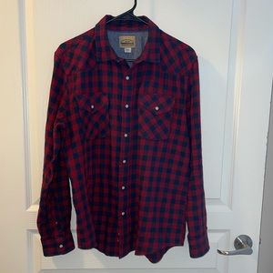 Roebuck & Company plaid button down shirt